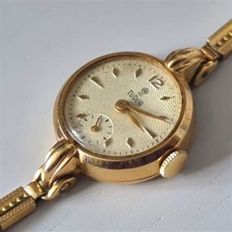 Ladies Rolex Tudor Royal 9ct Gold Case Wrist Watch